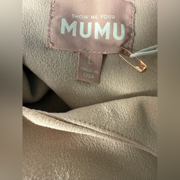 Show Me Your Mumu Beige Sleeveless Maxi Gown Size L NWT - Picture 12 of 12